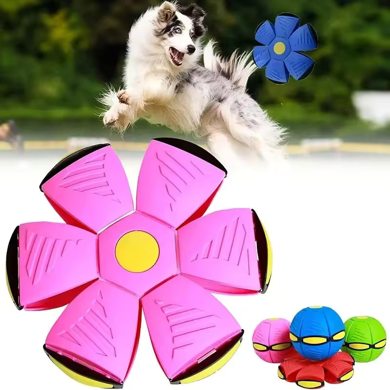 Pet UFO Ball – Interactive Dog Toy, Outdoor Training & Fun Deformable Ball