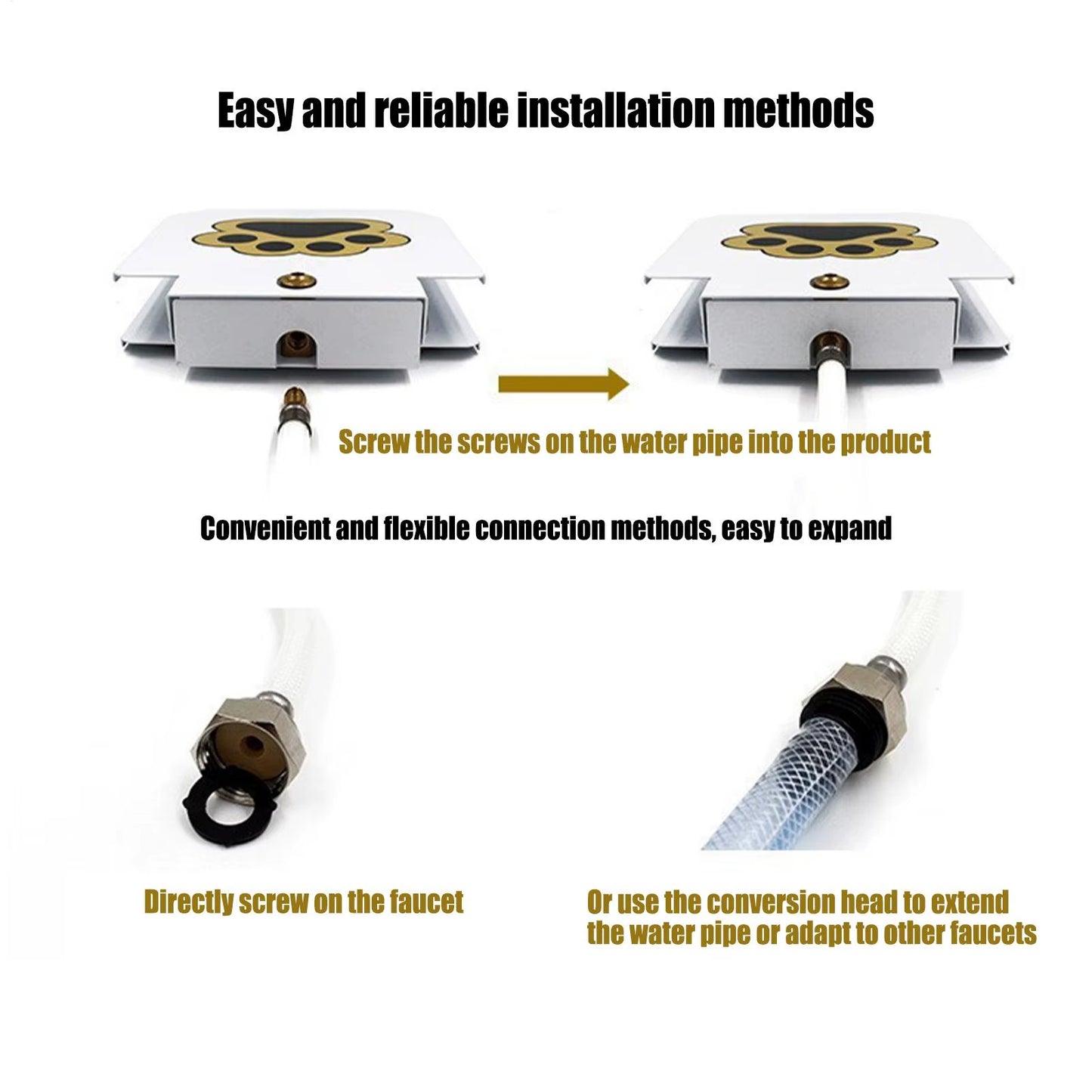 Outdoor Dog Water Fountain – Heavy-Duty Metal Paw-Activated Sprinkler Toy and Water Feeder for Garden or Backyard