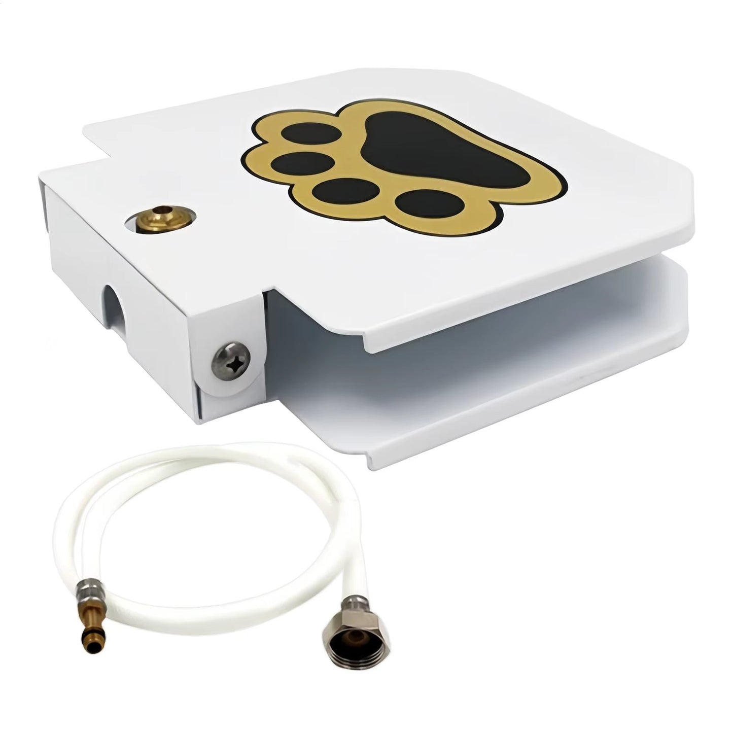 Outdoor Dog Water Fountain – Heavy-Duty Metal Paw-Activated Sprinkler Toy and Water Feeder for Garden or Backyard