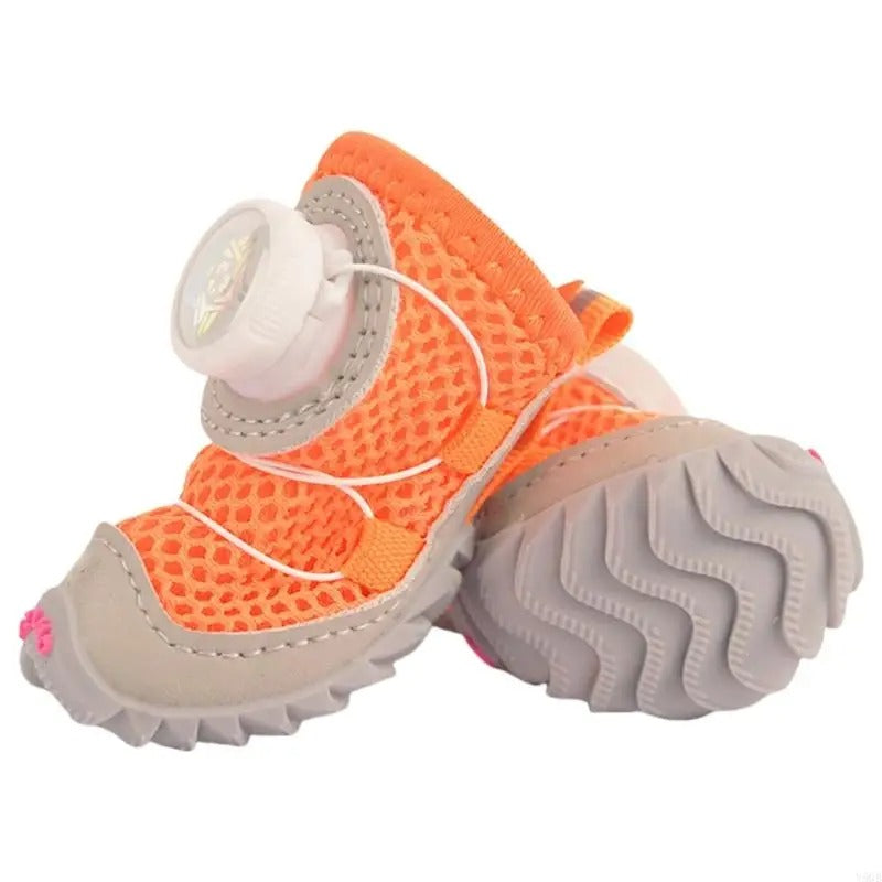 2pcs Lightweight Dog Shoes – Oxford Sole Pet Sneakers, Adjustable Boots for Small Dogs, Cats, and Puppies