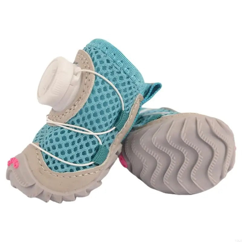 2pcs Lightweight Dog Shoes – Oxford Sole Pet Sneakers, Adjustable Boots for Small Dogs, Cats, and Puppies
