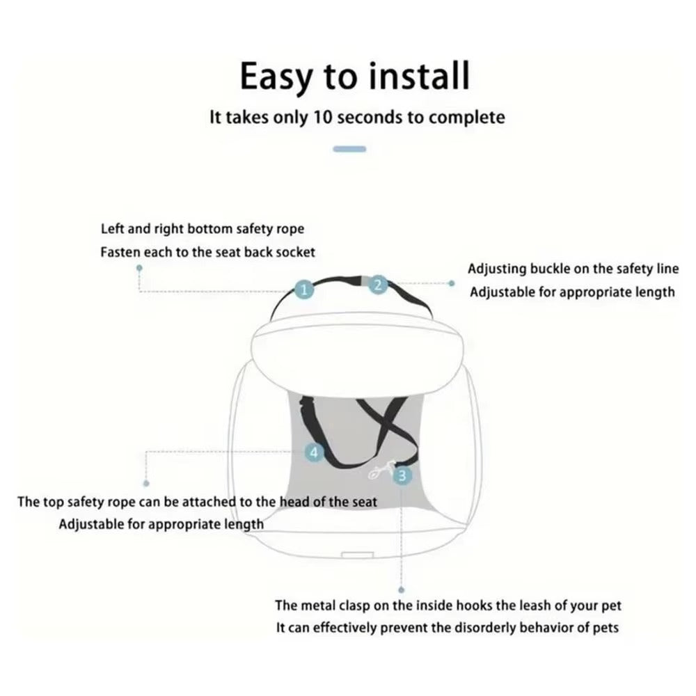 Winter Warm Detachable Dog Car Seat Cushion – Soft Cotton Booster Bed & Travel Mat for Pets